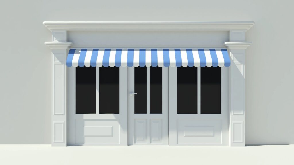 awnings on a commercial property