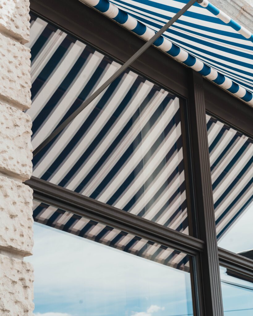 awnings on a commercial property